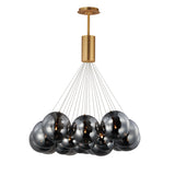 Burst 20-Light LED Chandelier by ET2 - Gold - Smoke