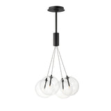Burst 4 Light Chandelier by ET2 - Black - Clear