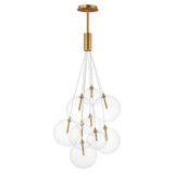 Burst 9 Light Chandelier by ET2 - Gold - Clear