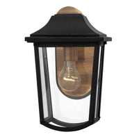Burton Small Wall Mount Lantern - Black - by Hinkley