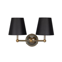 Busan Double Wall Light - Antique Brass