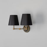 Busan Double Wall Light Antique_Brass_Black