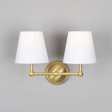 Busan Double Wall Light - Satin Brass