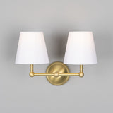Busan Double Wall Light Satin_Brass_Black