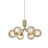 Bushed Brass/Optic Gold Apiales 6 Pendant Light by Nuura