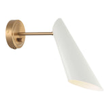 Butera Wall Sconce 13 Inch Aged Gold Brass + White