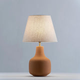 Búzios Table Lamp by Geo Contemporary in Terracotta, lit