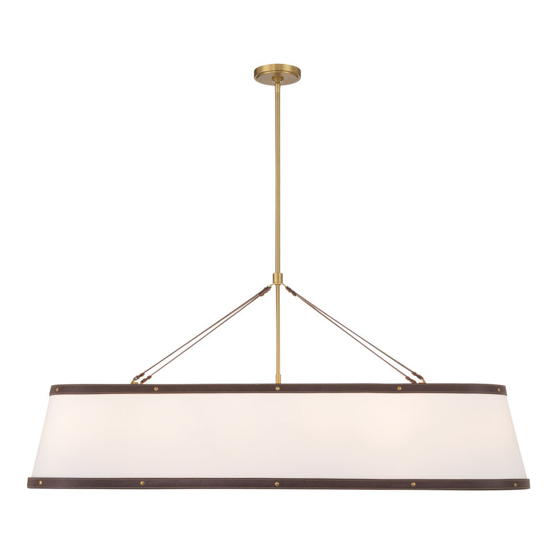 Libby Langdon Callahan 47.5'' Luxe Gold Linear Oval Chandelier by Crystorama