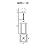 Crawford 1 Light Outdoor Pendant