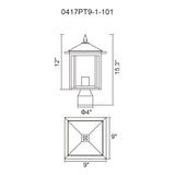 Crawford 1 Light Outdoor Lantern Head