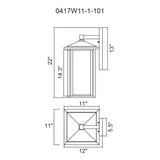 Crawford 1 Light Outdoor Wall Light
