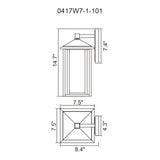 Crawford 1 Light Outdoor Wall Light