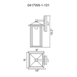 Crawford 1 Light Outdoor Wall Light
