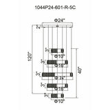 Madeline Integrated LED 5 Ring Chandelier