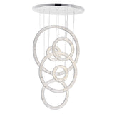 Celina Integrated LED 34in 6 Ring Chandelier