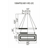 Felicity Integrated LED 2-Tier Chandelier