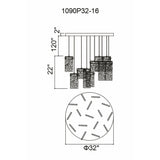 Carolina Integrated LED 32in Chandelier