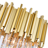 Deco Medallion Gold Down Chandelier 
