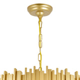 Deco Medallion Gold Down Chandelier 