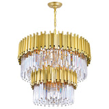 Deco Medallion Gold Down Chandelier 