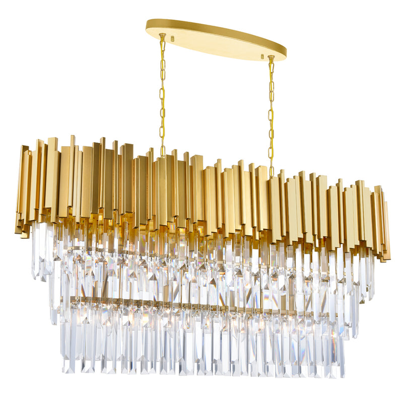 Deco Medallion Gold Pool Table Light 