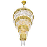 Deco Medallion Gold Down Chandelier 