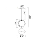 Da Vinci 1 Light 10in Mini Pendant