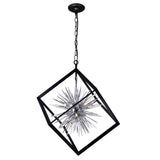 Starburst Chrome & Black Chandelier