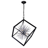 Starburst Chrome & Black Chandelier