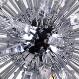 Starburst Chrome & Black Chandelier