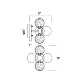 Pallocino 3 Light 9in Wall Sconce