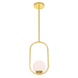Celeste 8in Medallion Gold Mini Pendant