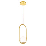 Celeste 8in Medallion Gold Mini Pendant