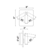 Private I Integrated LED Adjustable Square Wall Sconce