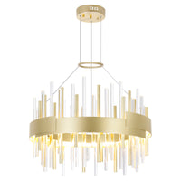 Millipede Integrated LED Satin Gold Chandelier