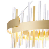 Millipede Integrated LED Satin Gold Chandelier