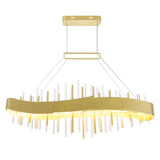 Millipede Integrated LED Satin Gold Chandelier