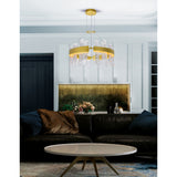 Guadiana Integrated LED 24in Chandelier with Handcrafted Glass