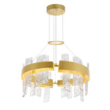 Guadiana Integrated LED 24in Chandelier with Handcrafted Glass