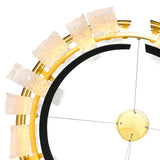Guadiana Integrated LED 32in Chandelier with Handcrafted Glass