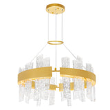 Guadiana Integrated LED 32in Chandelier with Handcrafted Glass