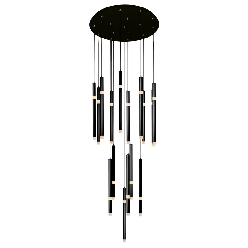 Flute Integrated LED 24in Chandelier