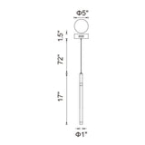 Flute Integrated LED 5in Mini Pendant