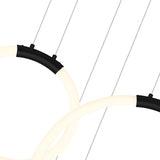 Hoops Integrated LED 35in 6 Ring Chandelier