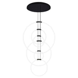 Hoops Integrated LED 35in 6 Ring Chandelier