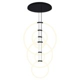 Hoops Integrated LED 35in 6 Ring Chandelier
