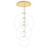 Hoops Integrated LED 35in 6 Ring Chandelier