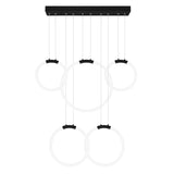 Hoops Integrated LED 44in 5 Ring Chandelier