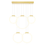 Hoops Integrated LED 44in 5 Ring Chandelier