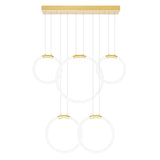 Hoops Integrated LED 44in 5 Ring Chandelier